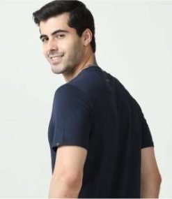 Mark & Spencer Round Neck T-shirt Navy Blue 