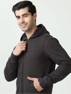 Mark & Spencer Hoodie Jacket Charcoal Grey