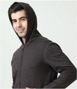 Mark & Spencer Hoodie Jacket Charcoal Grey