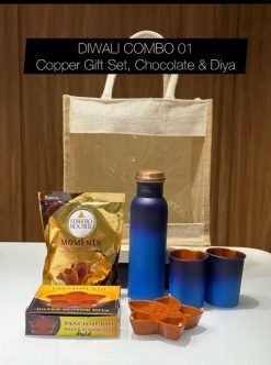 Diwali combo 01 - Copper Gift set Chocolate and Diya