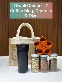 Diwali combo - 07 Coffee Mug, Dry fruits and Diya
