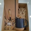 4 in 1 combo Gift set of Cork Material Black