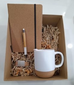 4 in 1 combo Gift set Diary, Pen, keychain and Mug White