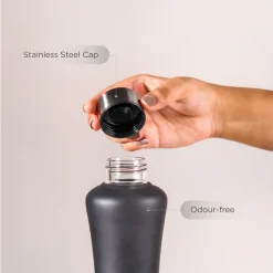 Glasafe SYP Borosilicate Glass Bottle with Silicone Base 550ml (Noir)