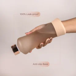 Glasafe SYP Borosilicate Glass Bottle with Silicone base 550ml (Bisque)