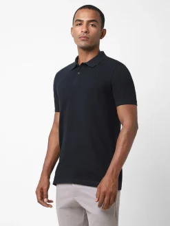 Jack&Jones Solid/Plain Polo - Navy Blue