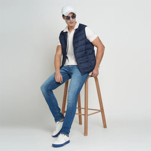 Jack & Jones - Ethan Sleeveless Puffer jacket - Navy Blue