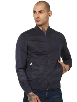 Jack & Jones Faux Suede Jacket - Navy Blue