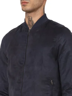 Jack & Jones Faux Suede Jacket - Navy Blue