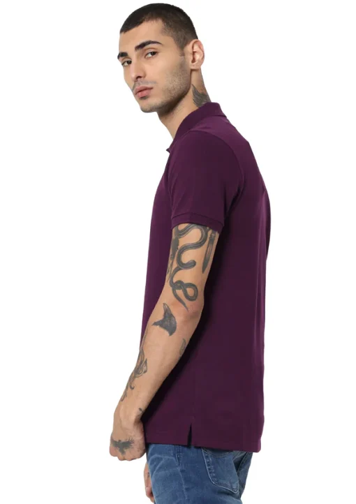 Jack & Jones Jacquard Plain Polo - Wine