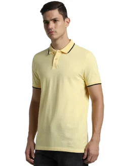 Jack & Jones Jacquard Tipping Polo - Yellow