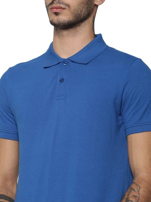 Jack & Jones Solid Plain Polo - Electric Blue.