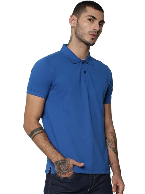 Jack & Jones Solid Plain Polo - Electric Blue.