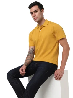 Selected Homme - SLHCRATER - Structure SS Polo - Yellow