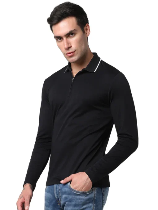 Selected Homme - SLHTHEO-FIGO - Zip Long Sleeve - Black
