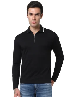 Selected Homme - SLHTHEO-FIGO - Zip Long Sleeve - Black