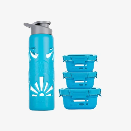 Glasafe Trio Munch Office Combo Set of 4 (Tiffin: 320mlx2 + 520mlx1 + Bottle: 750ml) 5 Glasafe Trio Munch Office Combo Set of 4