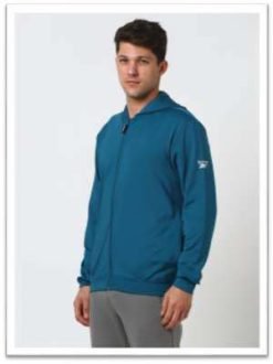 Reebok 85/15 interlock poly spandex Jacket Deep Teal