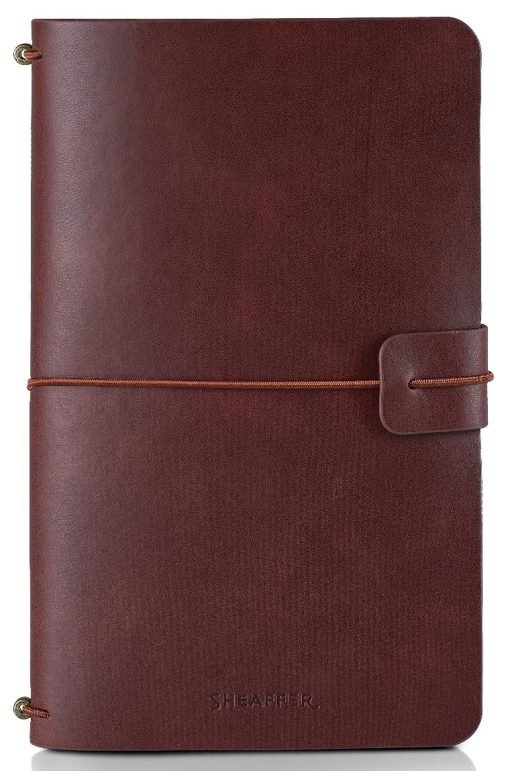 SHEAFFER Matte Black 9405BP + QUIKRITE Leatherette Brown