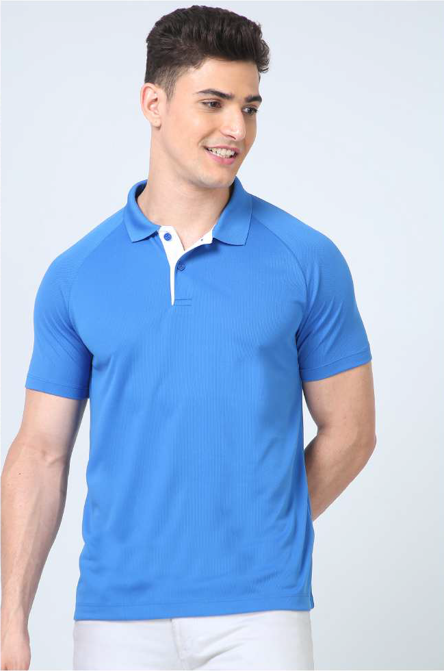 Van Heusen Dryfit T-shirt Aqua Blue