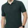 Van Heusen Polo Neck T-shirt Bottle Green
