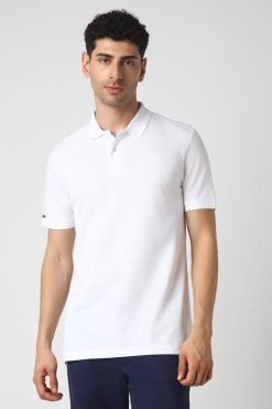 Van Heusen White 100% Cotton T-Shirt