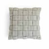 Pluchi Basket Knit Cushion Cover Light Grey Melange