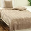 Pluchi Classical Cable Knitted Blanket & Cushion Gift Sets TCCCLSI013