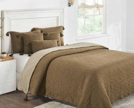 Pluchi Decor & Bedding Diamond Linked PLBCDL45 Fab Green & Oak