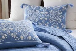 Pluchi Decor & Bedding Floraison PLBCFE49 Light Blue & Ivory