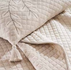 Pluchi Decor & Bedding Freya PLBCFE48 Light Beige Melange & Natural