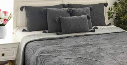 Pluchi Decor & Bedding Graham PLBDC6102104 Dark Grey Melange & Light Grey Melange