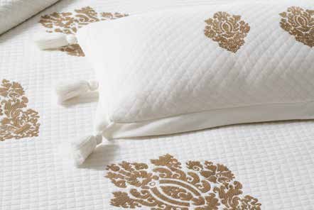 Pluchi Decor & Bedding Matilda BCEMB034 Ivory & Stone 4 Pluchi Decor & Bedding Matilda BCEMB034 Ivory & Stone