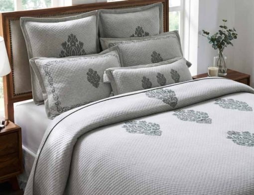 Pluchi Decor & Bedding Matilda BCEMB050 Vanilla Grey Melange