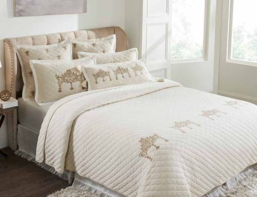 Pluchi Decor & Bedding Tiara BCEMB031 Natural & Stone
