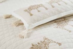 Pluchi Decor & Bedding Tiara BCEMB031 Natural & Stone