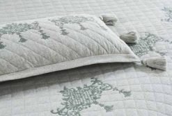 Pluchi Decor & Bedding Tiara BCEMB033 Vanilla Grey Melange