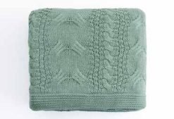 Pluchi Knitted Throws Classical Throws Indus Blue