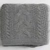 Pluchi Knitted Throws Classical Throws Light Grey Melange