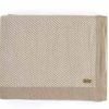 Pluchi Knitted Throws Herringbone  Stone & Natural  