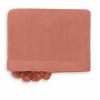 Pluchi Knitted Throws Jersey Chunky Knit Coral