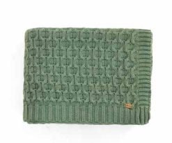 Pluchi Knitted Throws Kelly Knit Throws Bermuda Green
