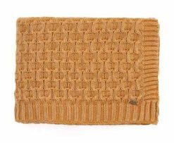 Pluchi Knitted Throws Kelly Knit Throws Mustard