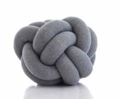 Pluchi Nodo Cushion Cover Light Grey Melange