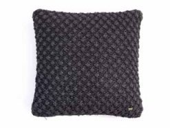 Pluchi Popcorn Cushion Cover Dark Grey with silver lurex