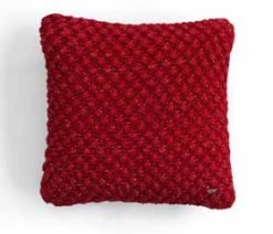 Pluchi Popcorn Cushion Cover Red With Golden Lurex