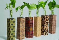 Cork Printed Table Top Test Tube Planter