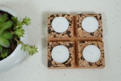 Cork Square 4-IN-1 Tea Light Holder