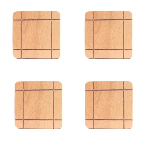 Personalised Beige Wooden Pen Stand, Clock and Visiting Card holder Mobile Stand and Coasters