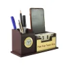 Personalised Brown with Printed Name Plate with Calendar, Mobile stand, Pen Stand and Clock